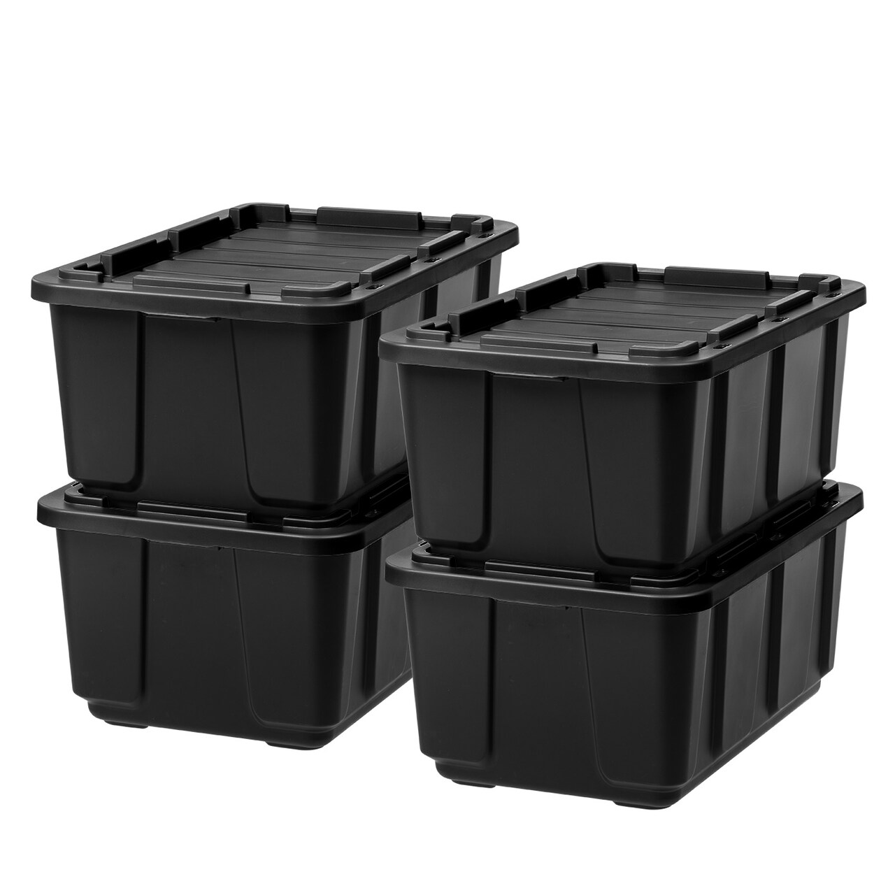 IRIS USA 27Gal Heavy-Duty Storage Plastic Bin Tote Container for Garage with Durable Lid